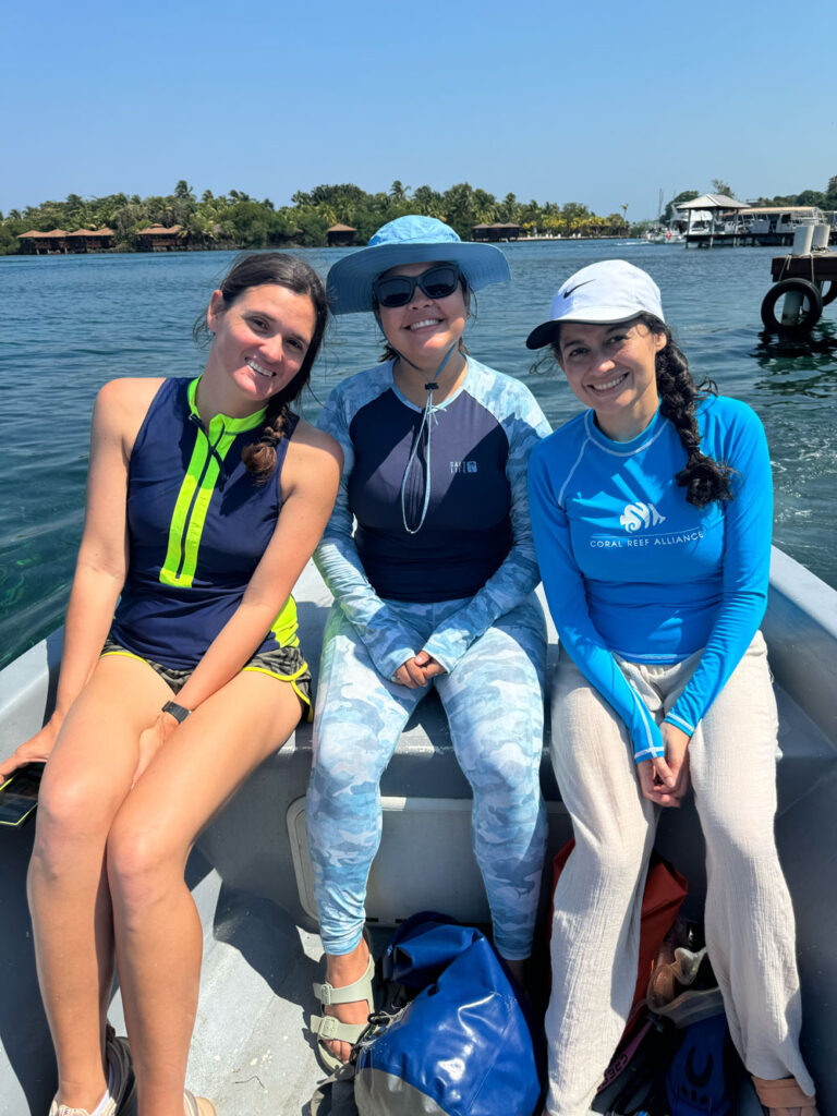 Dr. Antonella-Rivera and CORAL partners on boat