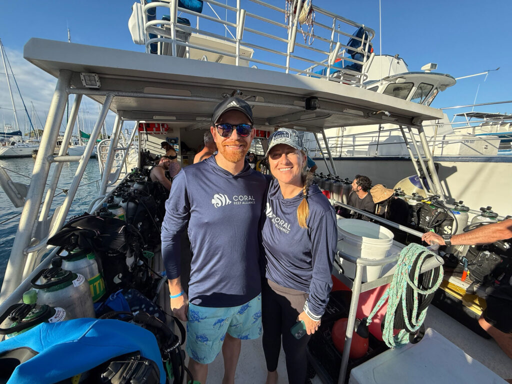 CORAL divers on boat in Hawaii