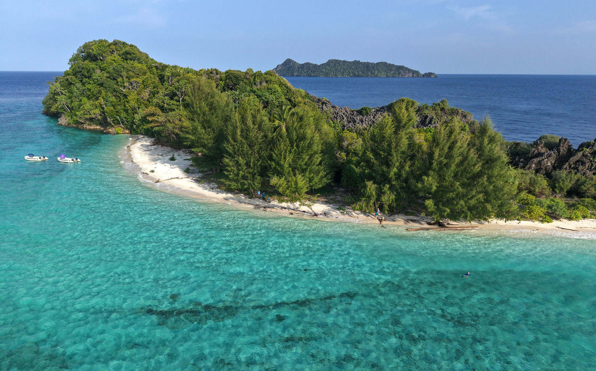 Aerial view of the Coral Triangle dive trip by Coral Reef Alliance