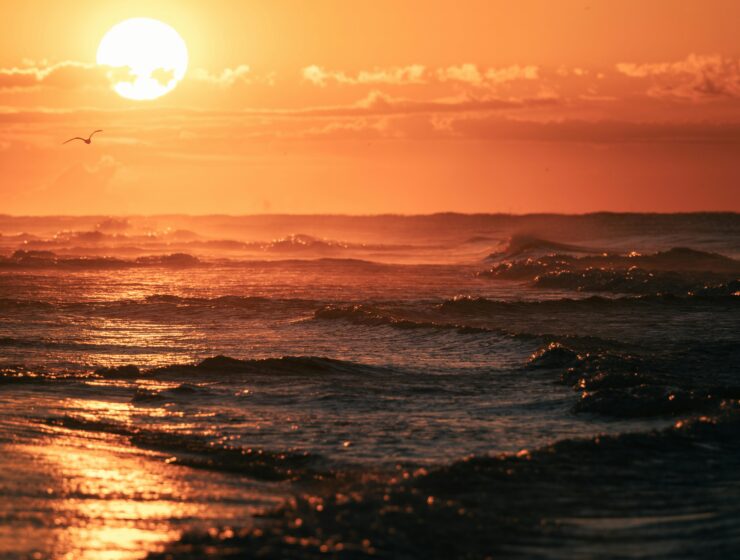 Sunset over the ocean